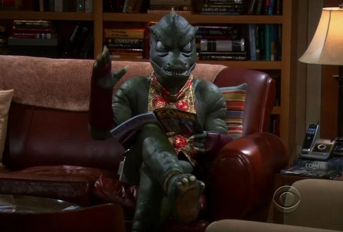 Gorn waving to Sheldon.