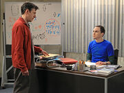 Kripke talking to Sheldon.