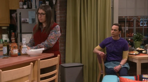 Amy thinking about her and Sheldon's Nobel Prizes.