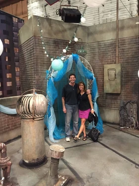 Looks like this may be the photo booth where the couples take their prom pics.