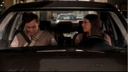 Sheldon and Amy in her car.