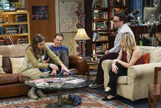 Amy helping Sheldon's injured feet.