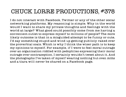 Chuck Lorre Productions, #378.