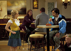 Raj hitting on Bernadette.