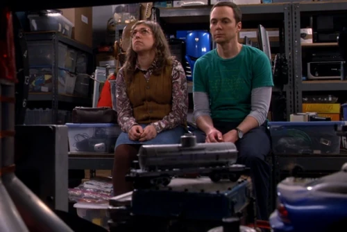 Shamy thinking about Sheldon's pack rat complex.