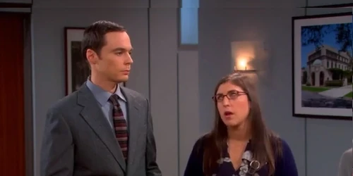 Amy annoyed at Penny's schmooze tactic.