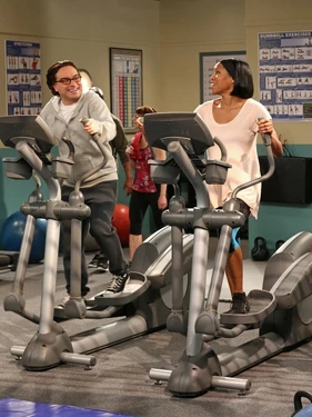 In the gym with Mrs. Davis.