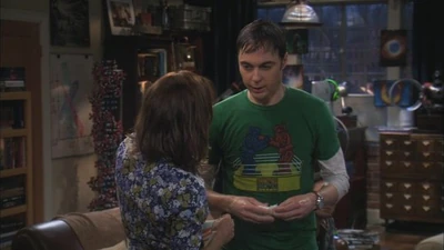 Mary taking care of a sick Sheldon.