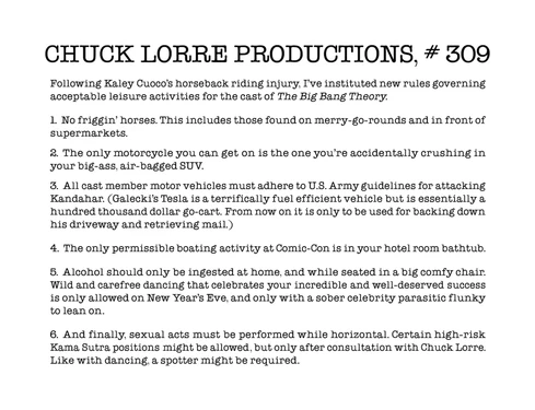 Chuck Lorre Productions, #309.