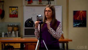 Amy gets thanked by Sheldon on the air.