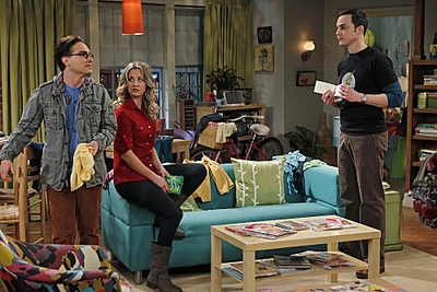 Penny, Leonard and Sheldon.