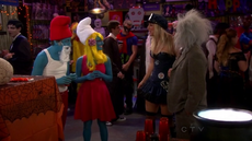 Sexy cop and Albert Einstein meet the Smurfs.