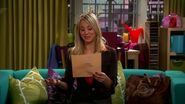 Penny reading through Sheldon's scripted court testimony.