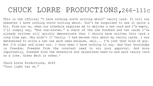 Chuck Lorre Productions, #266-111c