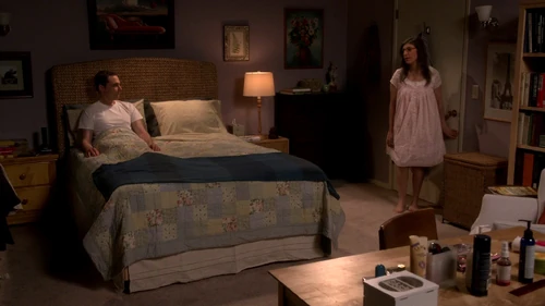 Amy presenting herself to Sheldon.