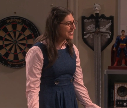 Excited that Sheldon added her name to their show title.