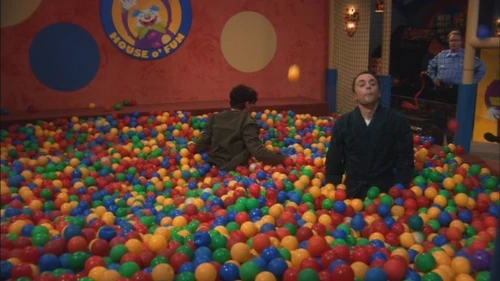 Sheldon in the ball pit.