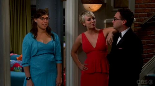 Amy showing off her outfit.