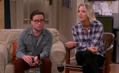 Penny watching the drama.