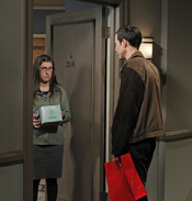 Sheldon gives Amy a "Star Trek" DVD set.