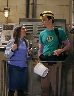 Amy proud of Sheldon facing his fears.