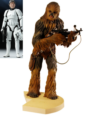 Han Solo in Stormtrooper Disguise and Kotobukiya Chewbacca Pre-Painted Soft Vinyl Model Kit