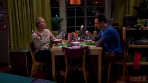 Dinner while taking the intimacy test.