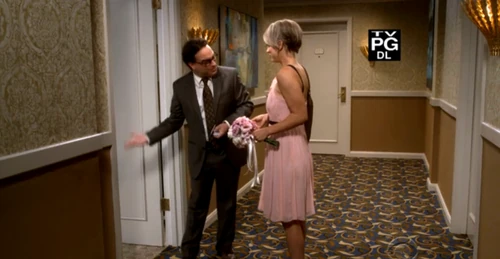 Leonard ushering his bride into their honeymoon suite.