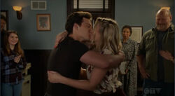 Mandy and Georgie kiss