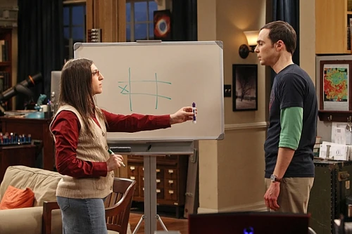 Working on Sheldon's obsessions.