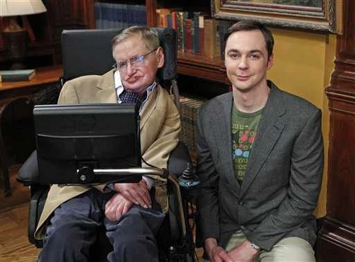 Stephen Hawking and Jim Parsons.