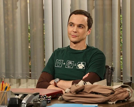 Sheldon in his office.