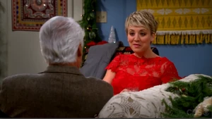 Penny talking to Raj's Dad, Dr. V.M. Koothrappali.