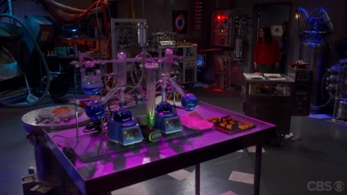 The mad scientist's lab in the escape room.