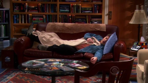 Jimmy crashing on the guys' couch.