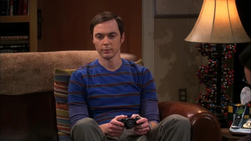 Sheldon looking miserable about his situation with Amy.