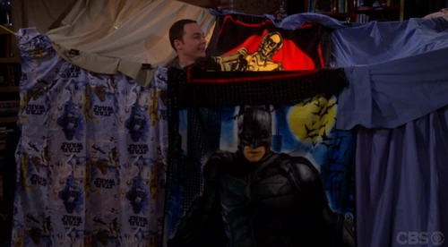 Sheldon in his fort! Come in, Amy.