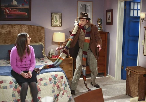 Dr. Who in Amy's bedroom.