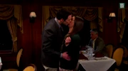 Sheldon kisses Amy for the first time.
