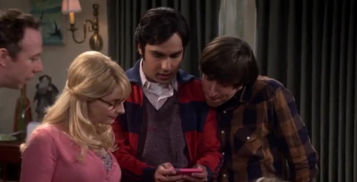 Raj checking out the dating app. No Indians.