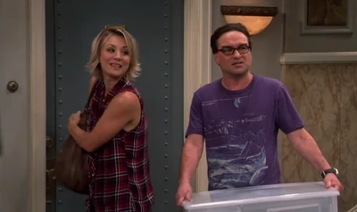 Buying containers to store Leonard's stuff.