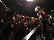 Thanking the audience.