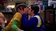 When Raj kissed Howard.