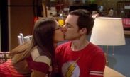 Amy kissing Sheldon. Fascinating!