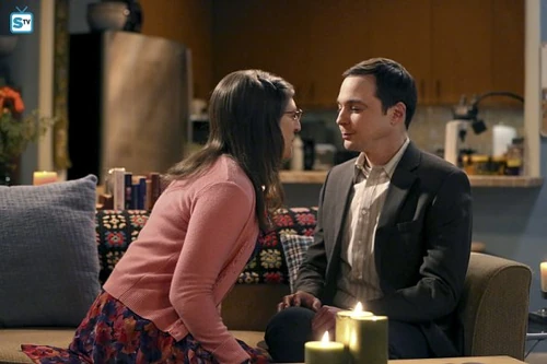 Amy going in for a kiss.