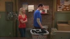 Making laundry night tough on Sheldon.