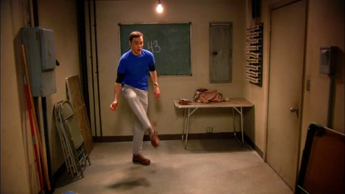 Sheldon playing with his Hacky Sack.
