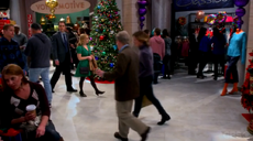 Bernadette and Sheldon in the mall.