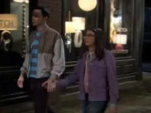 Sheldon and Amy's first hand-holding, a result of Amy grabbing Sheldon's hand for experimentation.