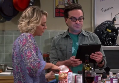 Reading Leonard's journal.